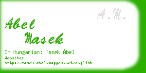 abel masek business card